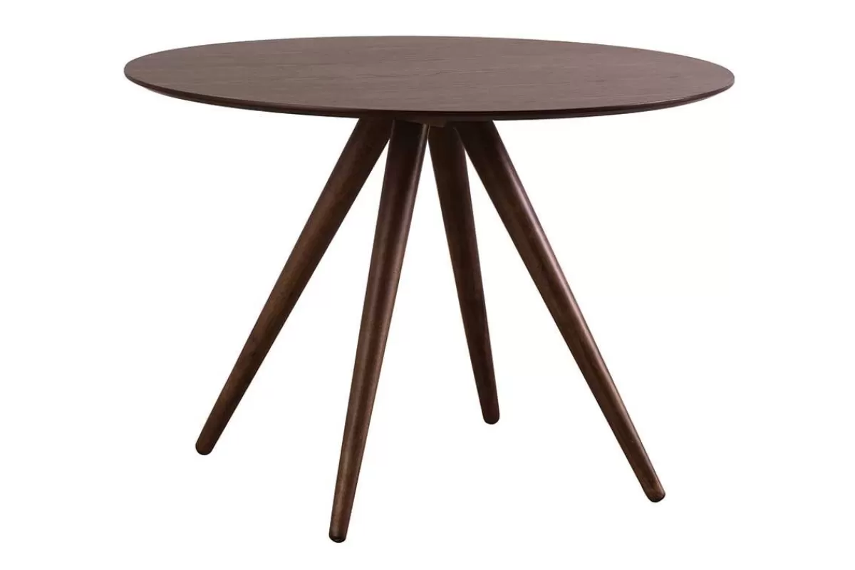 Miliboo Mesa De Comedor Fija-Mesa de comedor redonda diseño nogal D106 WALFORD