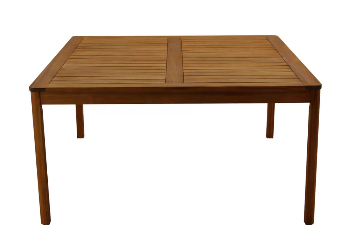 Miliboo Mesa De Jardín-Mesa de jardín cuadrada de madera maciza 147 cm AKIS