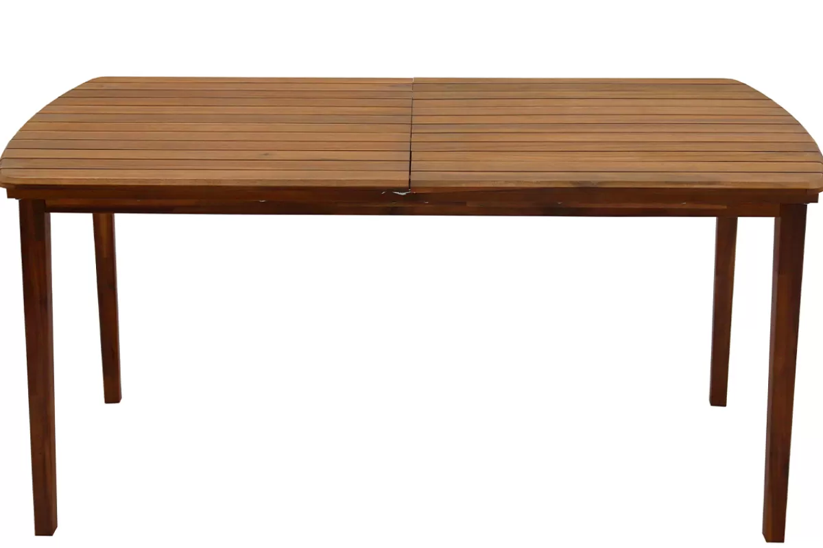 Miliboo Mesa De Jardín-Mesa de jardín extensible de acacia maciza 4/8 personas CANOPEE