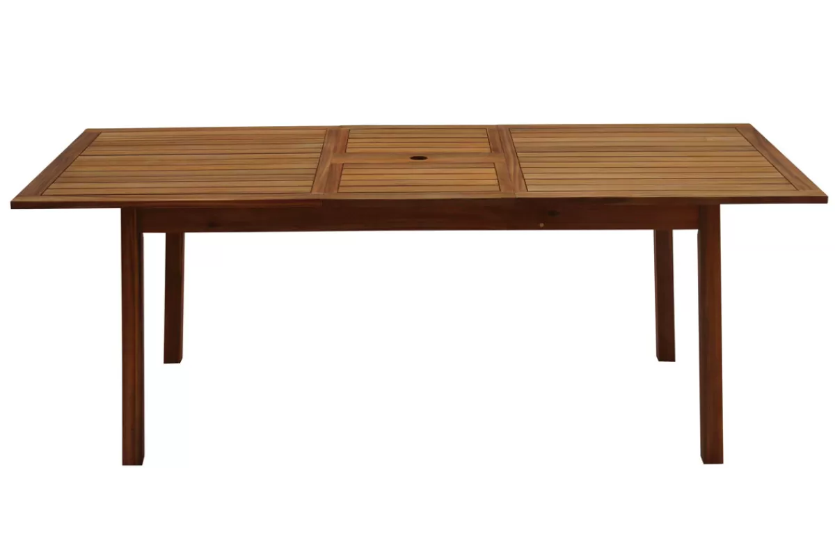 Miliboo Mesa De Comedor Fija | Mesa De Jardín-Mesa de jardín extensible de madera maciza 160-210 cm MAYEL