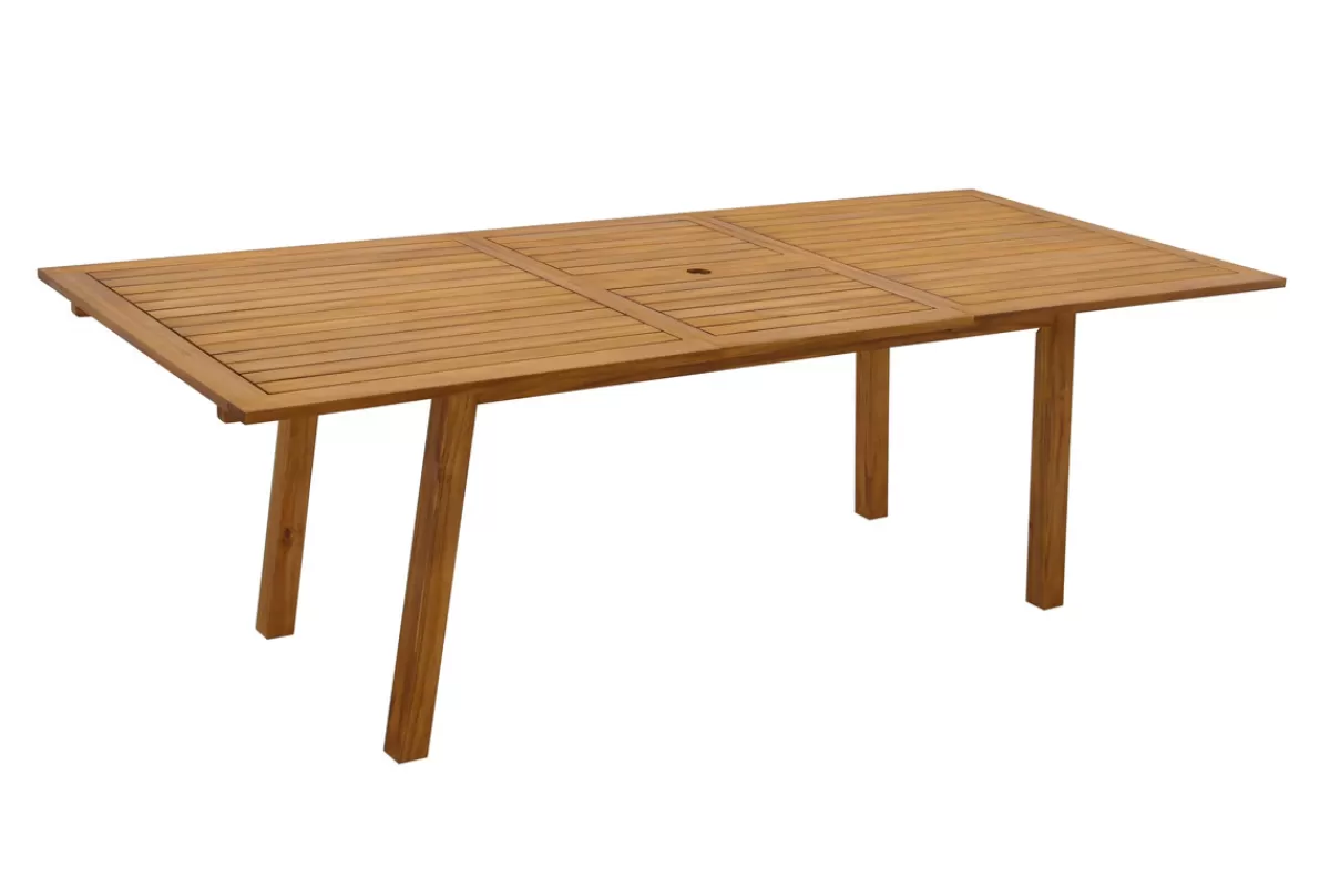 Miliboo Mesa De Comedor Fija | Mesa De Jardín-Mesa de jardín extensible de madera maciza 180-240 cm MAYEL