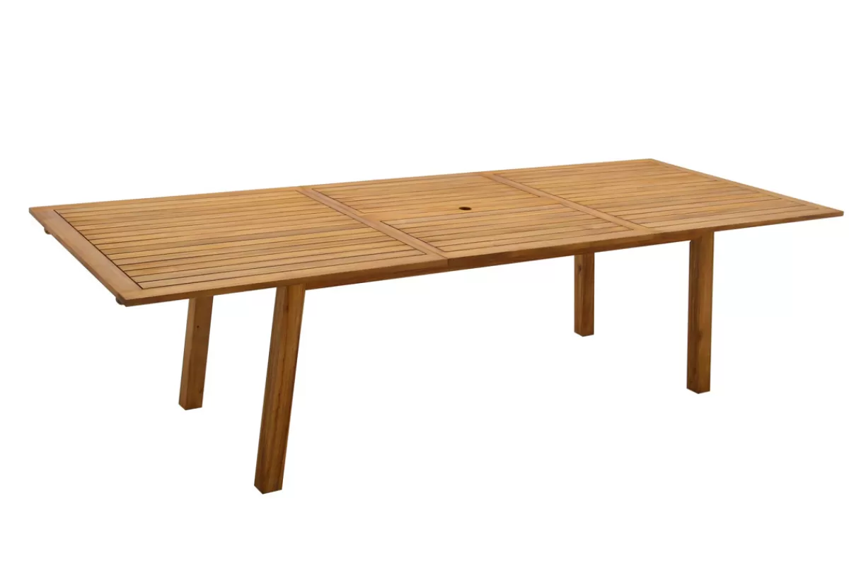 Miliboo Mesa De Comedor Fija | Mesa De Jardín-Mesa de jardín extensible de madera maciza 210-300 cm MAYEL