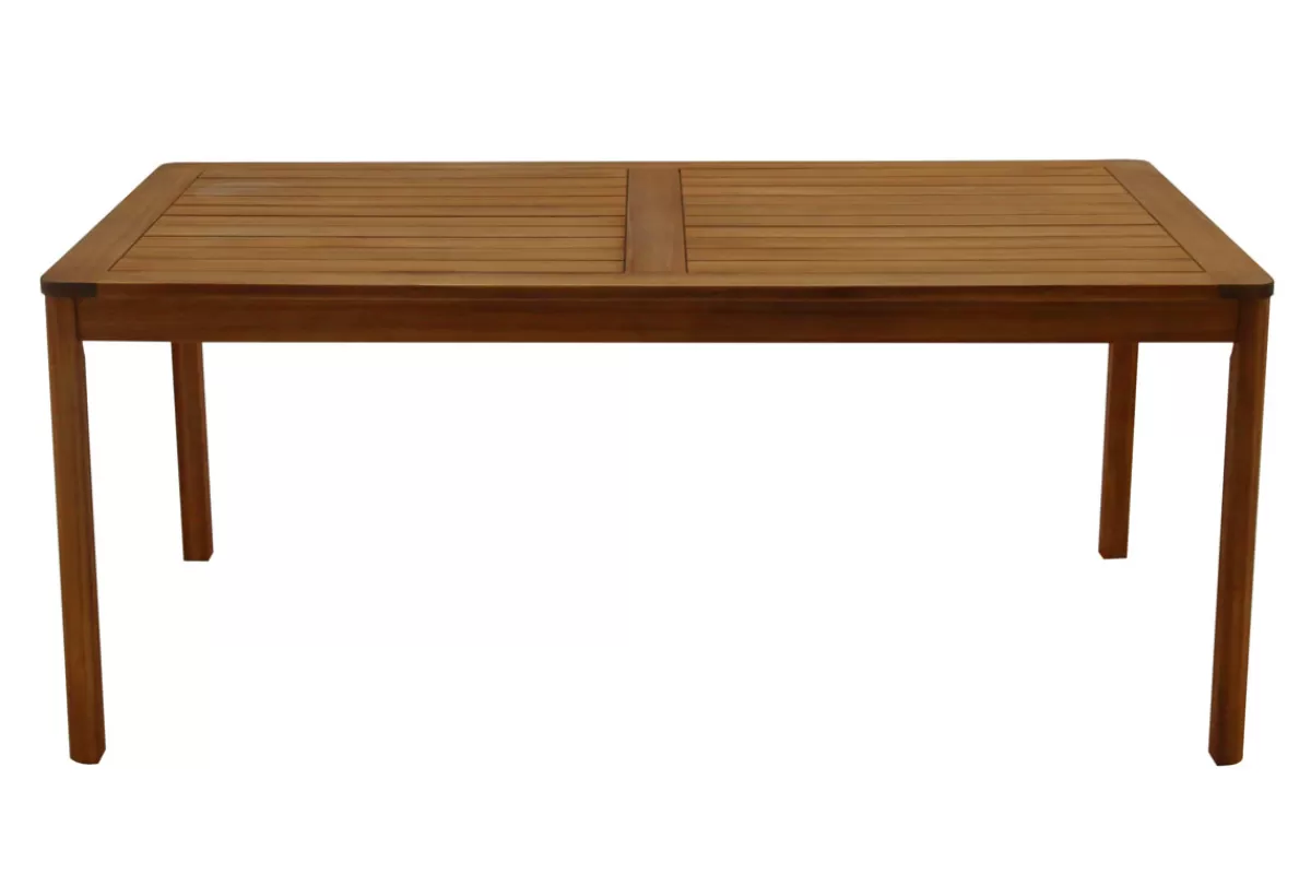 Miliboo Mesa De Jardín-Mesa de jardín rectangular de madera maciza 180 cm AKIS