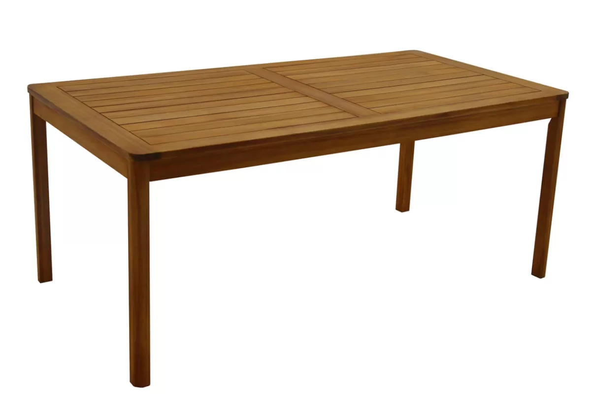 Miliboo Mesa De Jardín-Mesa de jardín rectangular de madera maciza 180 cm AKIS