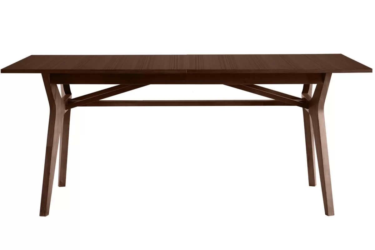 Miliboo Mesa De Comedor Fija | Mesa Extensible-Mesa extensible de contrachapado de nogal 180-220 cm FOSTER
