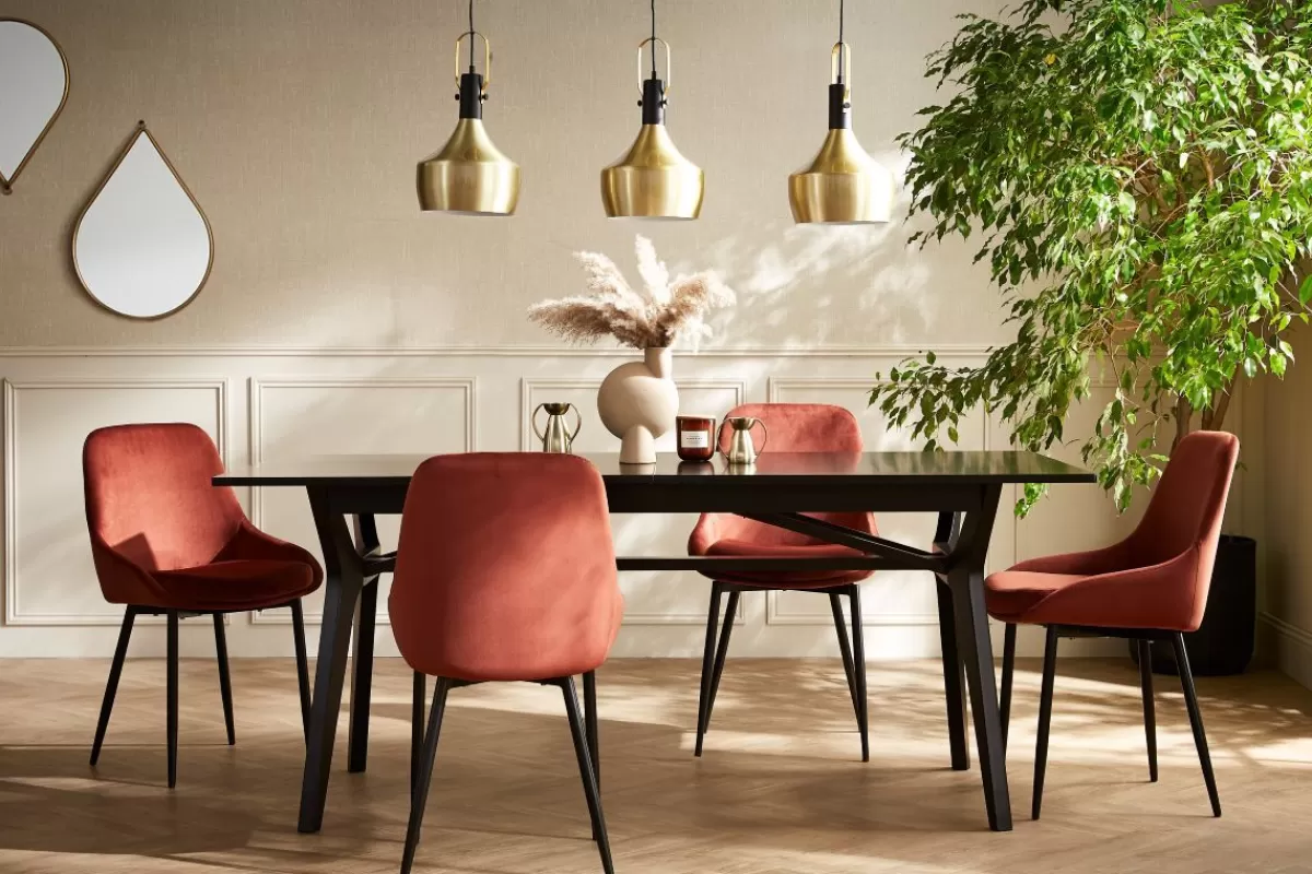 Miliboo Mesa De Comedor Fija | Mesa Extensible-Mesa extensible de contrachapado de nogal 180-220 cm FOSTER