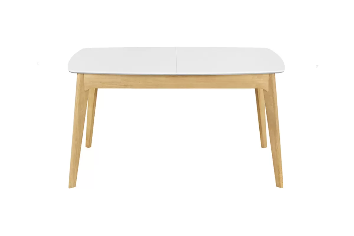 Miliboo Mesa De Comedor Fija | Mesa Extensible-Mesa extensible nórdica blanca y madera MEENA