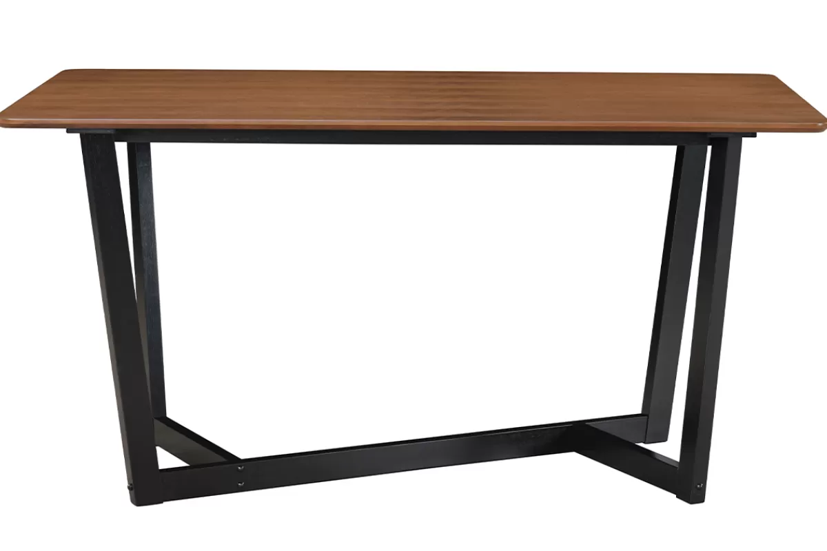 Miliboo Mesa De Comedor Fija-Mesa rectangular de diseño de nogal teñido de negro 150 cm KOUK