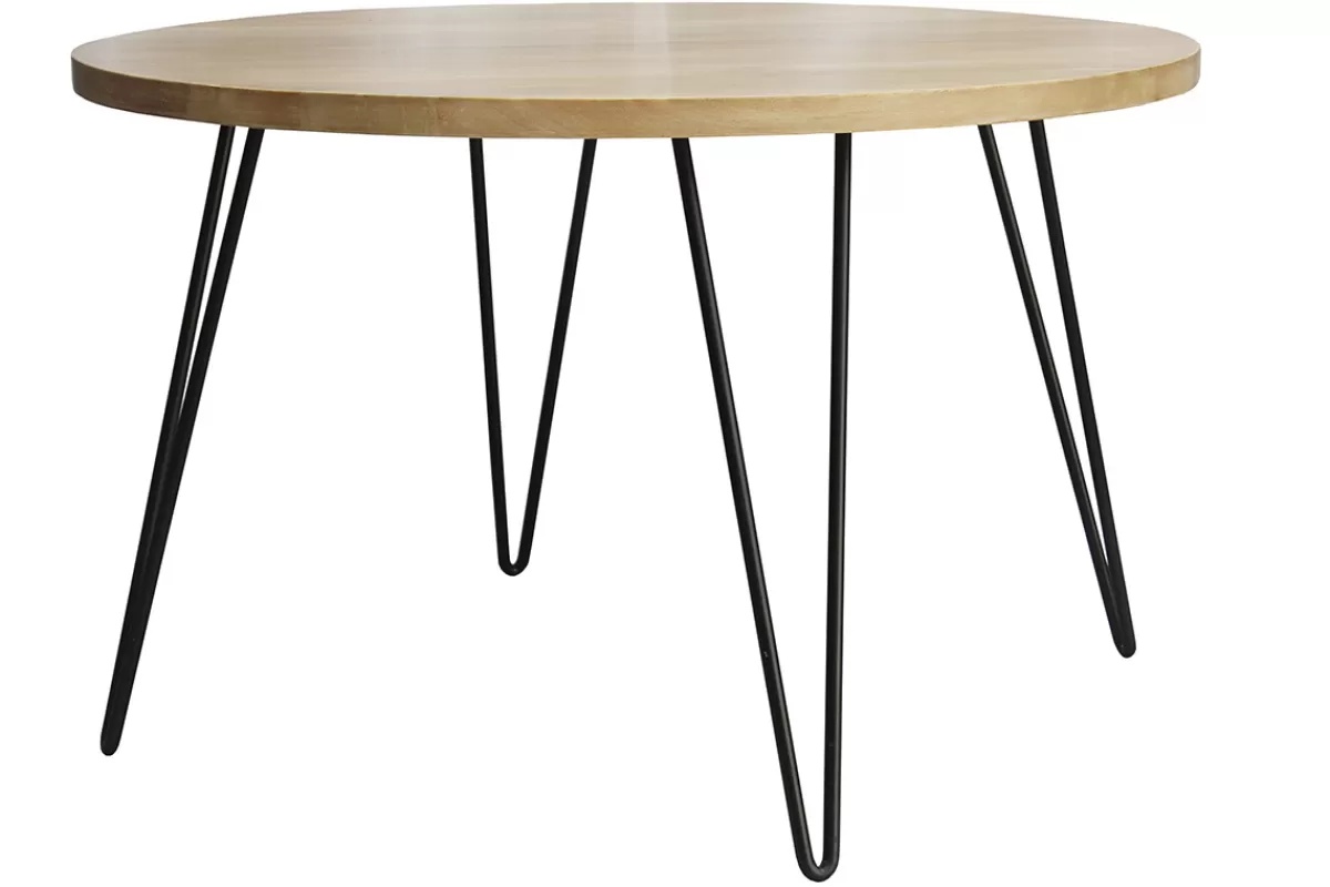 Miliboo Mesa De Comedor Fija-Mesa redonda en mango macizo D116 cm VIBES