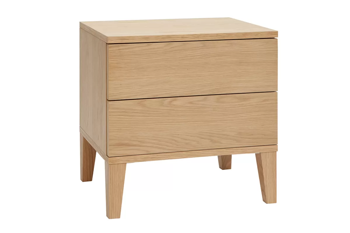 Miliboo Mesillas De Noche-Mesilla de noche nórdica de madera clara FREDDY