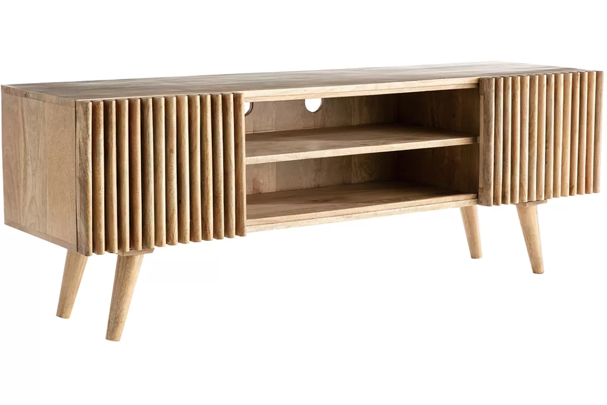 Miliboo Mueble Tv De Diseño-Mueble TV en mango con puertas correderas ALBA
