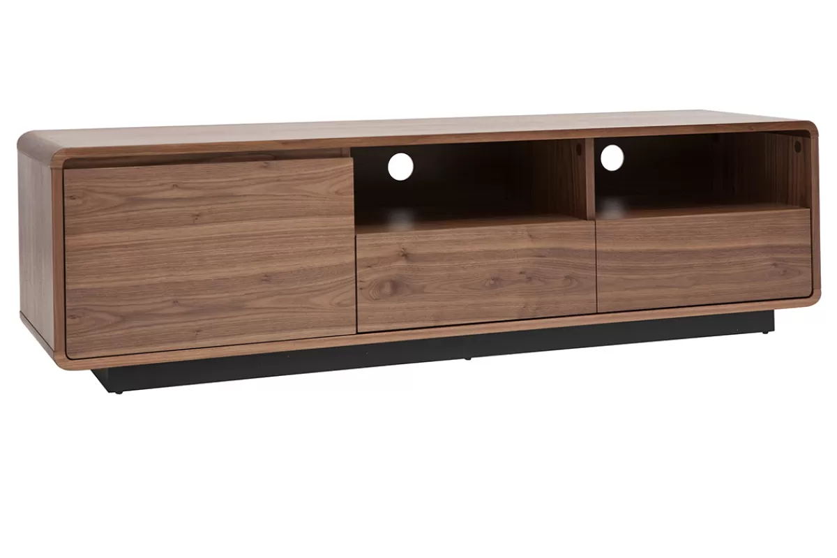 Miliboo Mueble Tv De Diseño-Mueble TV vintage con acabado de nogal 160 cm JAKO