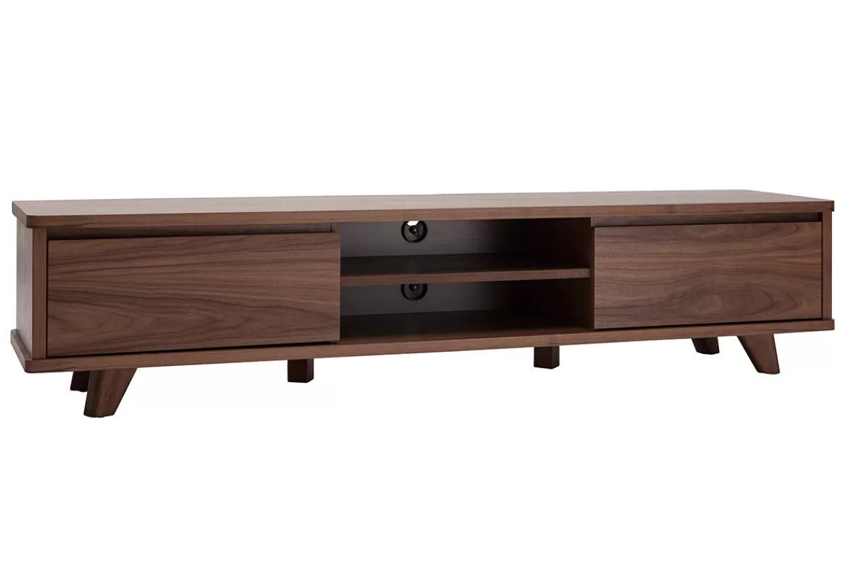 Miliboo Mueble Tv De Diseño-Mueble TV vintage de nogal 180 cm FIFTIES