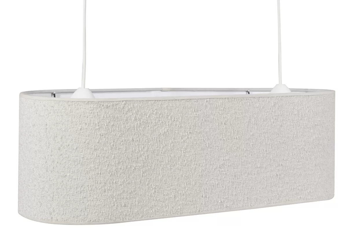 Miliboo Lámpara De Techo | Lámpara De Techo-Pantalla para lámpara de techo doble de borreguillo color crudo 62 cm TESSA