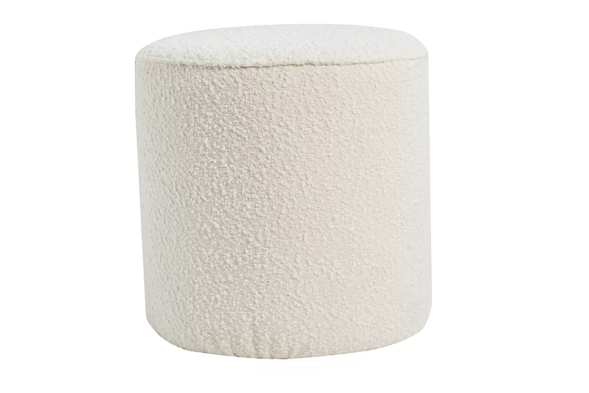 Miliboo Puffs / Reposapiés | Puffs / Reposapiés-Puf de diseño tejido efecto lana rizada colo crudo MERIBEL
