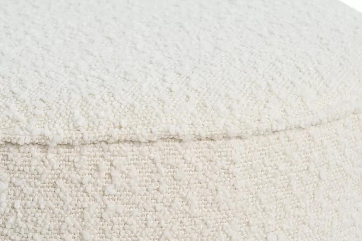 Miliboo Puffs / Reposapiés | Puffs / Reposapiés-Puf de diseño tejido efecto lana rizada colo crudo MERIBEL