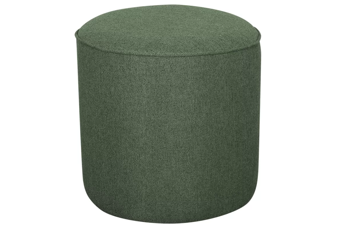 Miliboo Puffs / Reposapiés | Puffs / Reposapiés-Puf redondo de tela caqui 40 cm diám. COQ