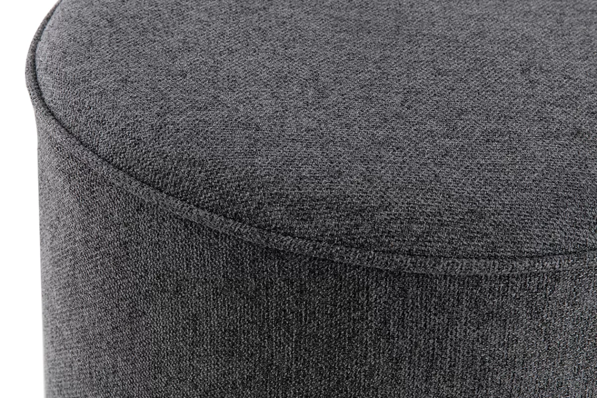 Miliboo Puffs / Reposapiés | Puffs / Reposapiés-Puf redondo de tela gris antracita 40 cm diám. COQ
