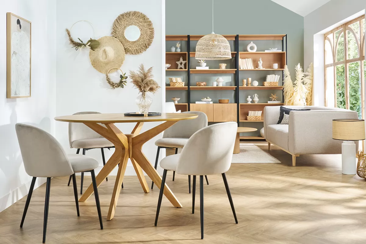 Miliboo Sillas Modernas-Set de 2 sillas de diseño de terciopelo color topo y metal negro CELESTE