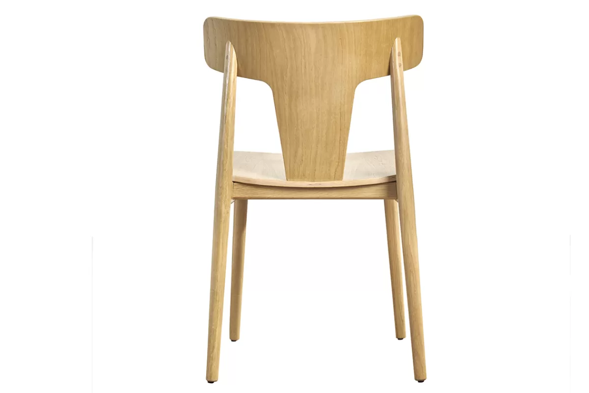 Miliboo Sillas Modernas-Set de 2 sillas nórdicas de madera de roble macizo clara LOUISA