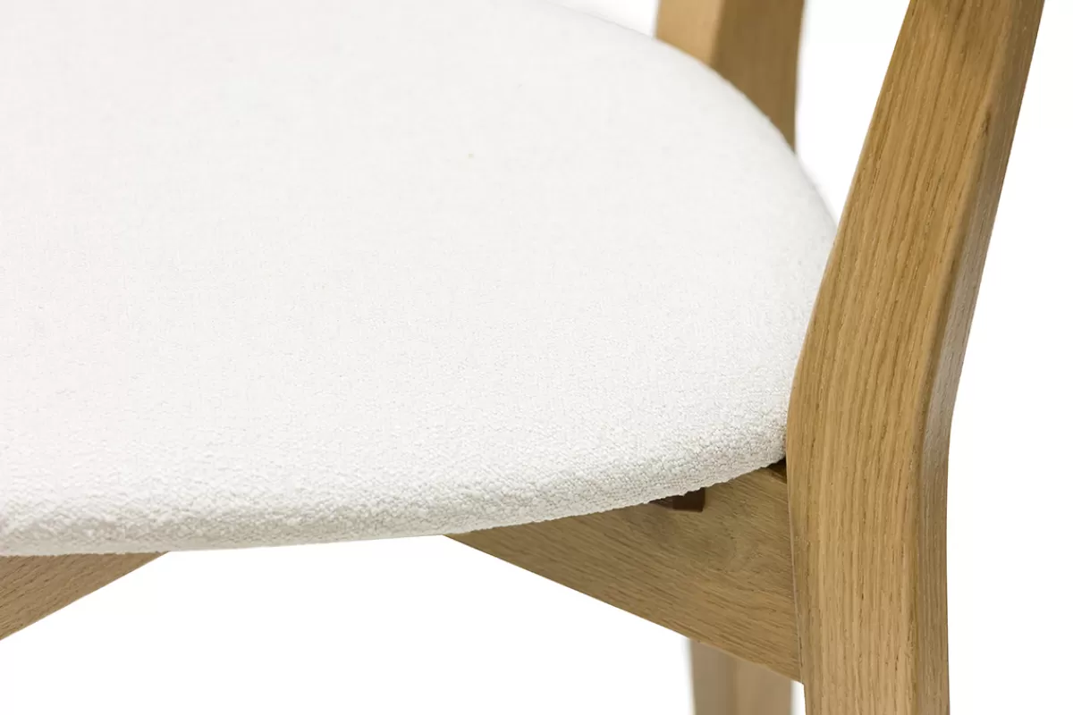 Miliboo Sillas Modernas-Set de 2 sillas vintage de madera de roble claro y borreguillo DOVE