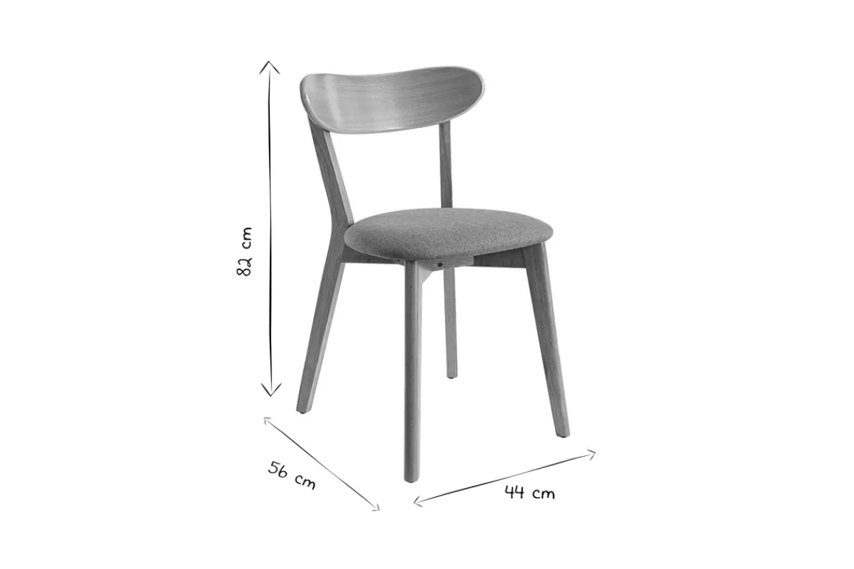 Miliboo Sillas Modernas-Set de 2 sillas vintage de madera de roble claro y borreguillo DOVE