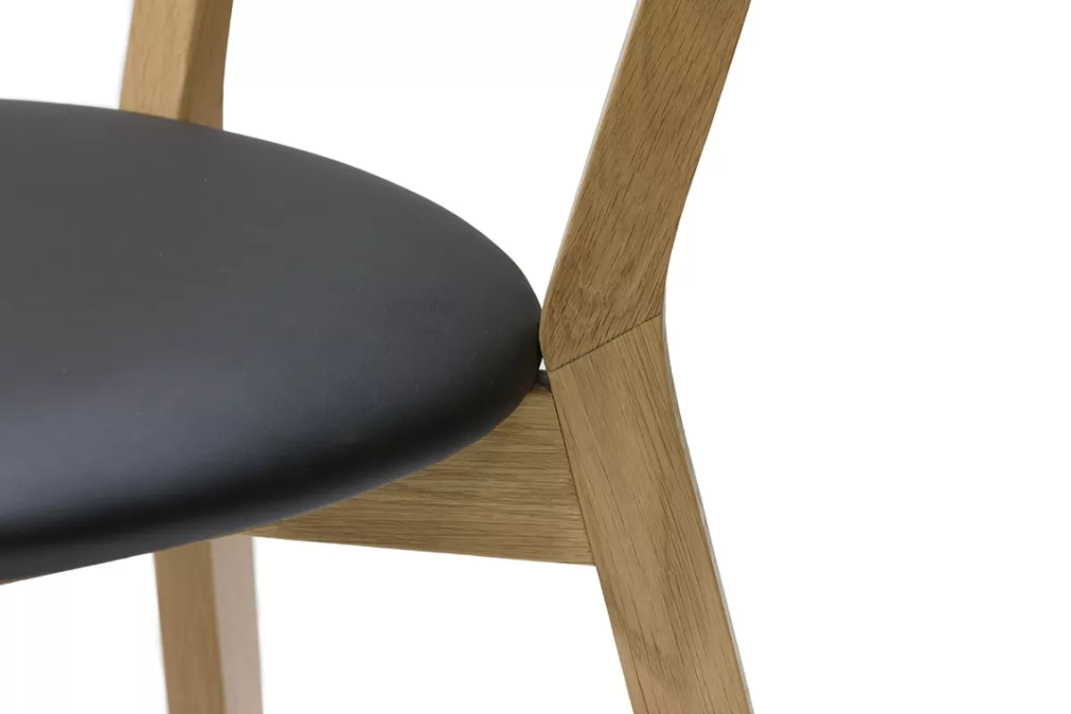 Miliboo Sillas Modernas-Set de 2 sillas vintage de madera de roble claro y negro DOVE