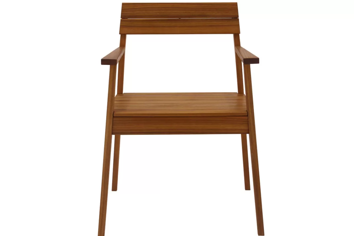Miliboo Silla De Jardín-Set de 2 sillones de jardín de madera maciza CANOPEE
