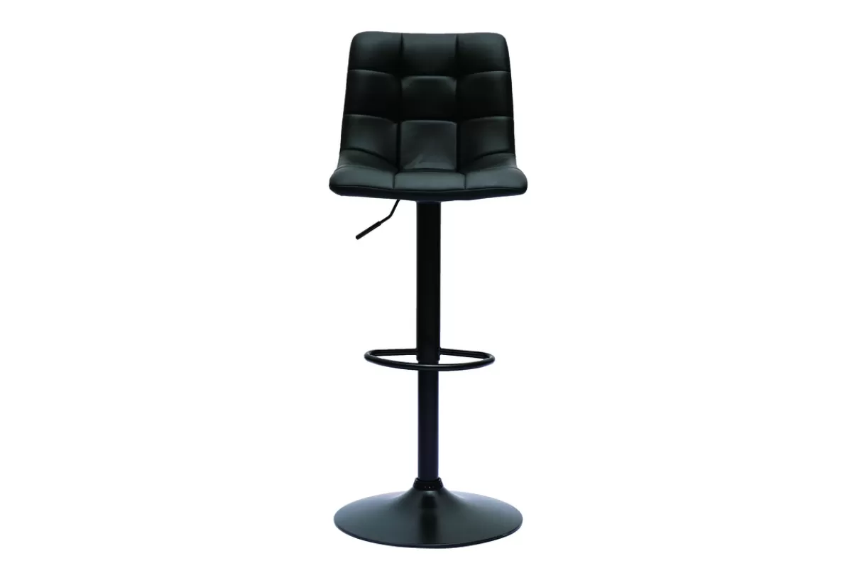 Miliboo Taburetes De Bar-Set de 2 taburetes de cocina ajustables de diseño negro 65 cm MAXWELL