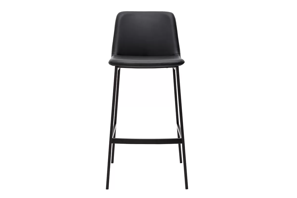 Miliboo Taburetes De Bar-Set de 2 taburetes de cocina de diseño negro 75 cm ARSENE