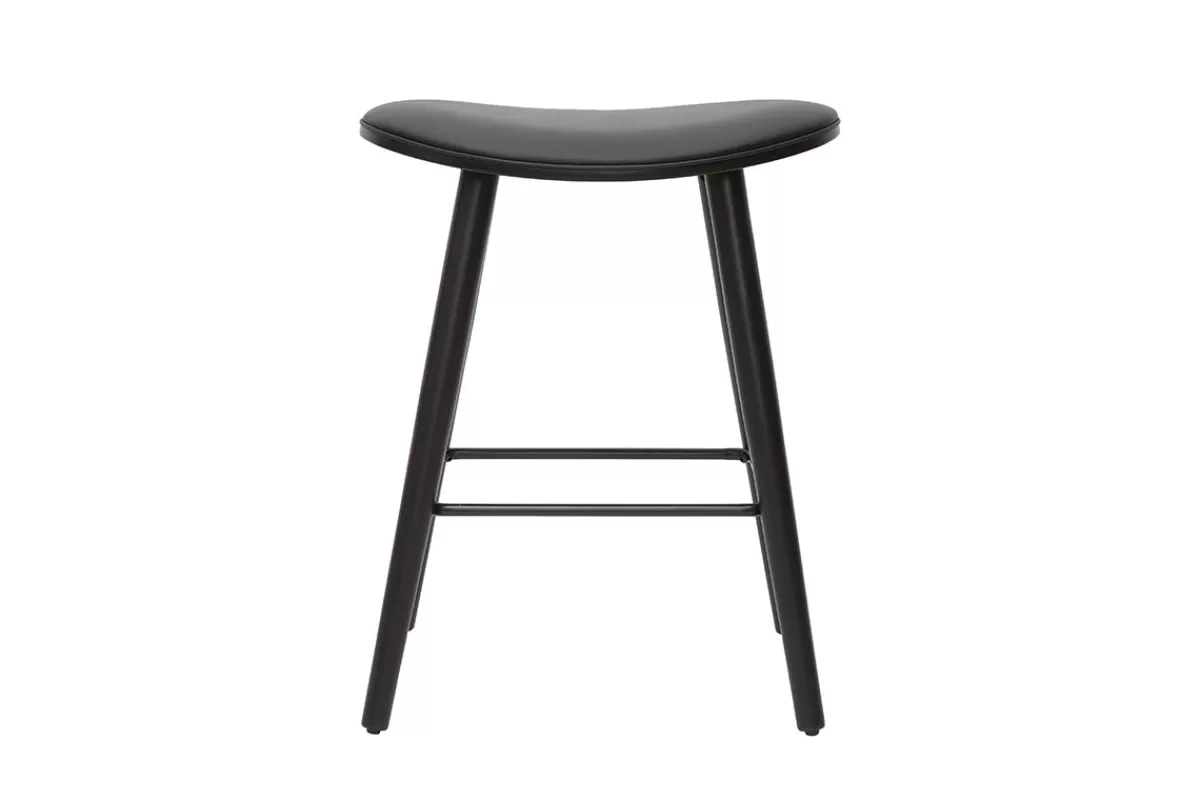 Miliboo Taburetes De Bar-Set de 2 taburetes de cocina de diseño negro 65 cm MEADOW