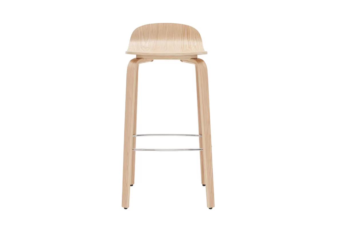 Miliboo Taburetes De Bar-Set de 2 taburetes de cocina nórdicos de madera de roble 68 cm OBRA