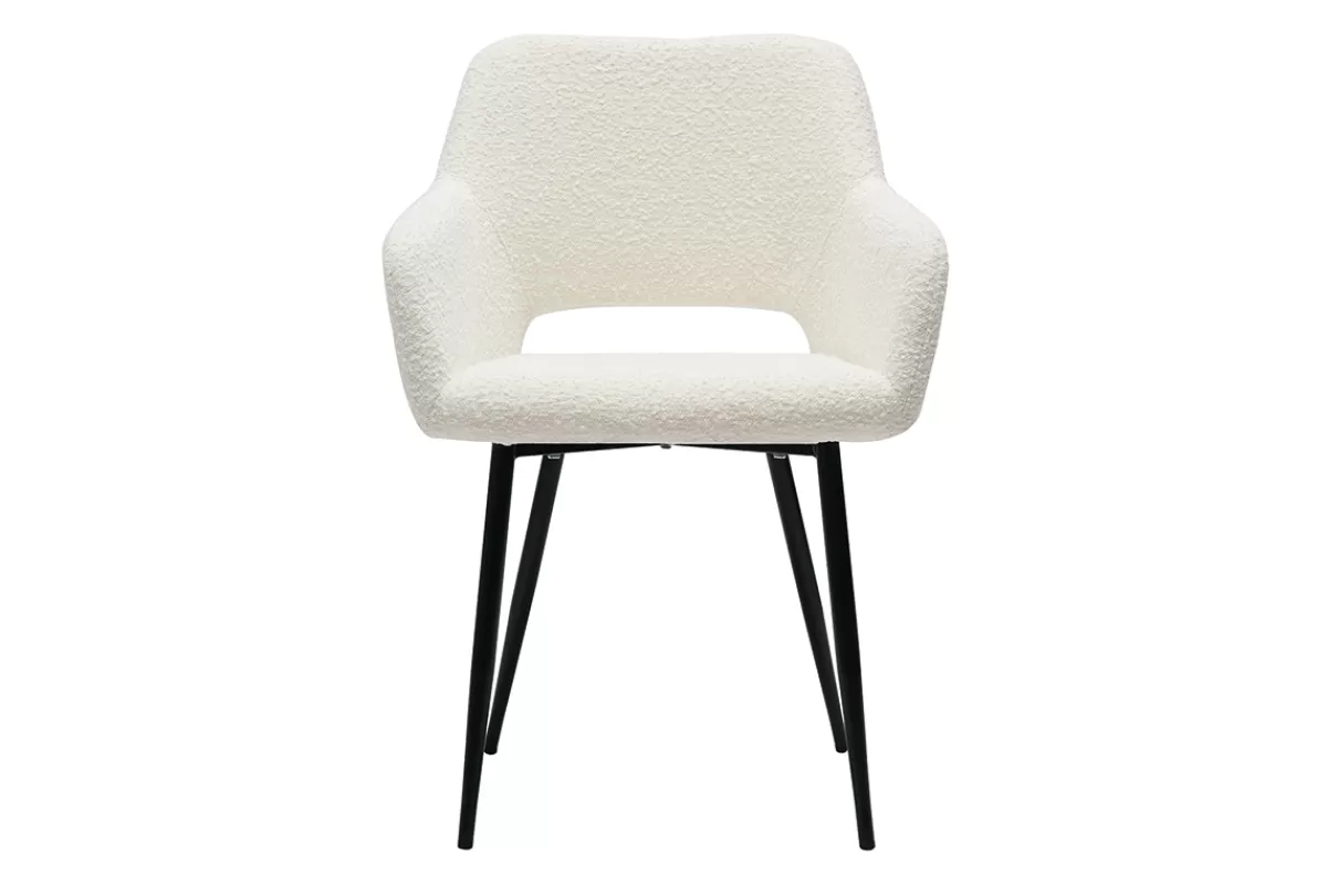 Miliboo Sillas Modernas-Set de 2 sillas de tejido efecto borreguillo LAURETTE