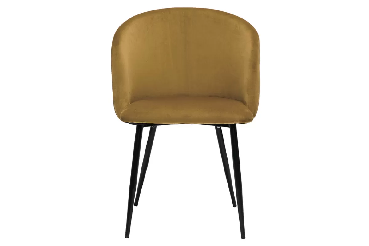 Miliboo Sillas Modernas-Set de 2 sillas de terciopelo bronce VANITY