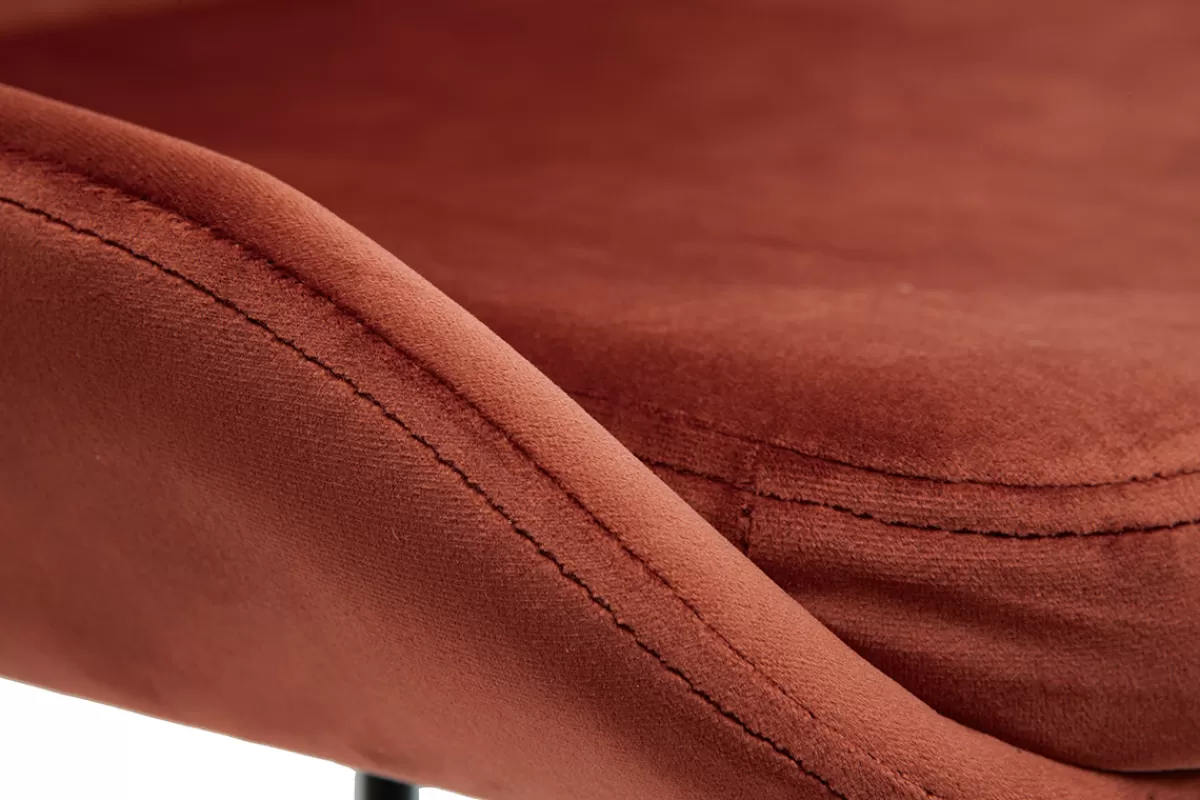 Miliboo Sillas Modernas-Set de 2 sillas de terciopelo color terracotta HOLO