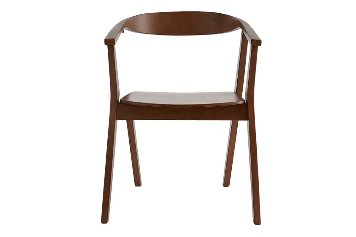 Miliboo Sillas Modernas | Sillas De Madera-Set de 2 sillas nórdicas de madera oscura BAHIA