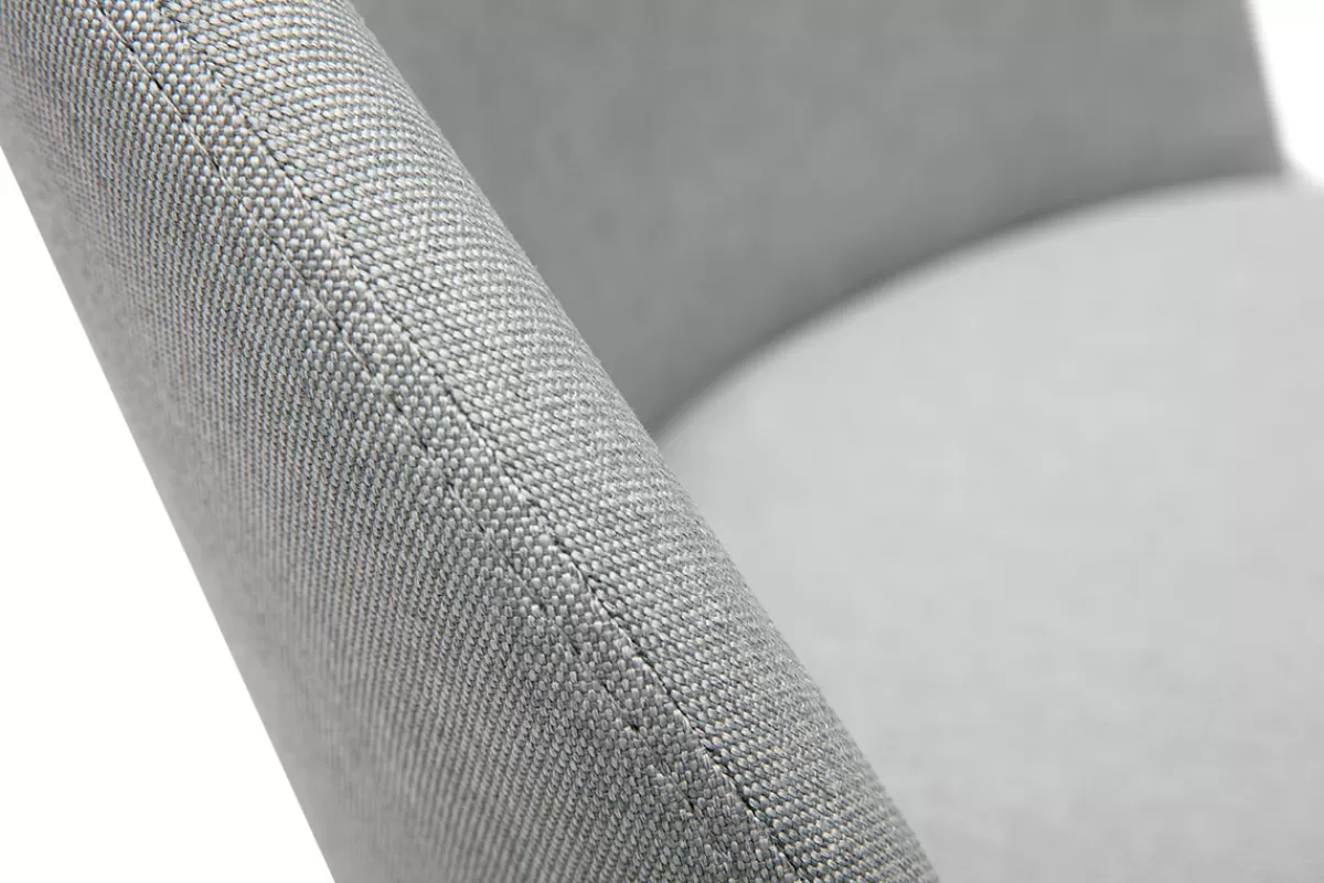 Miliboo Sillas Modernas-Set de 2 sillas nórdicas de tela gris clara y haya maciza CELESTE
