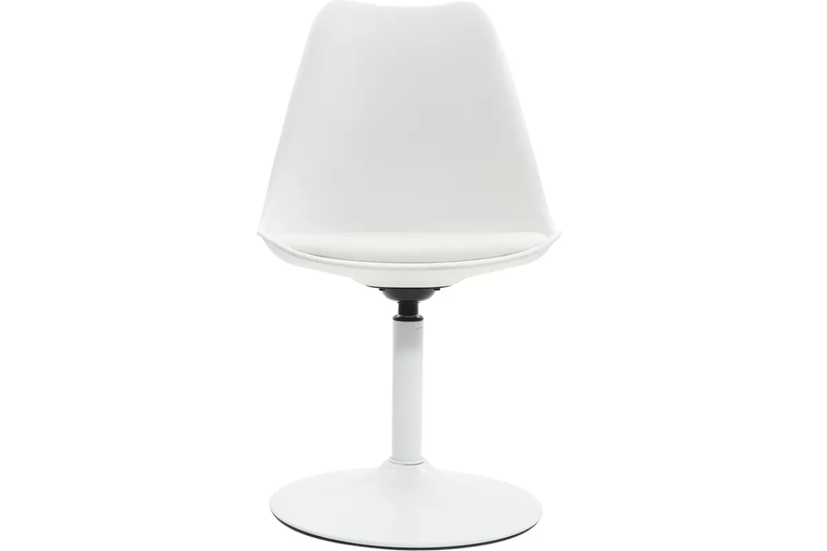 Miliboo Sillas Modernas-Silla blanca mate pivotante STEEVY