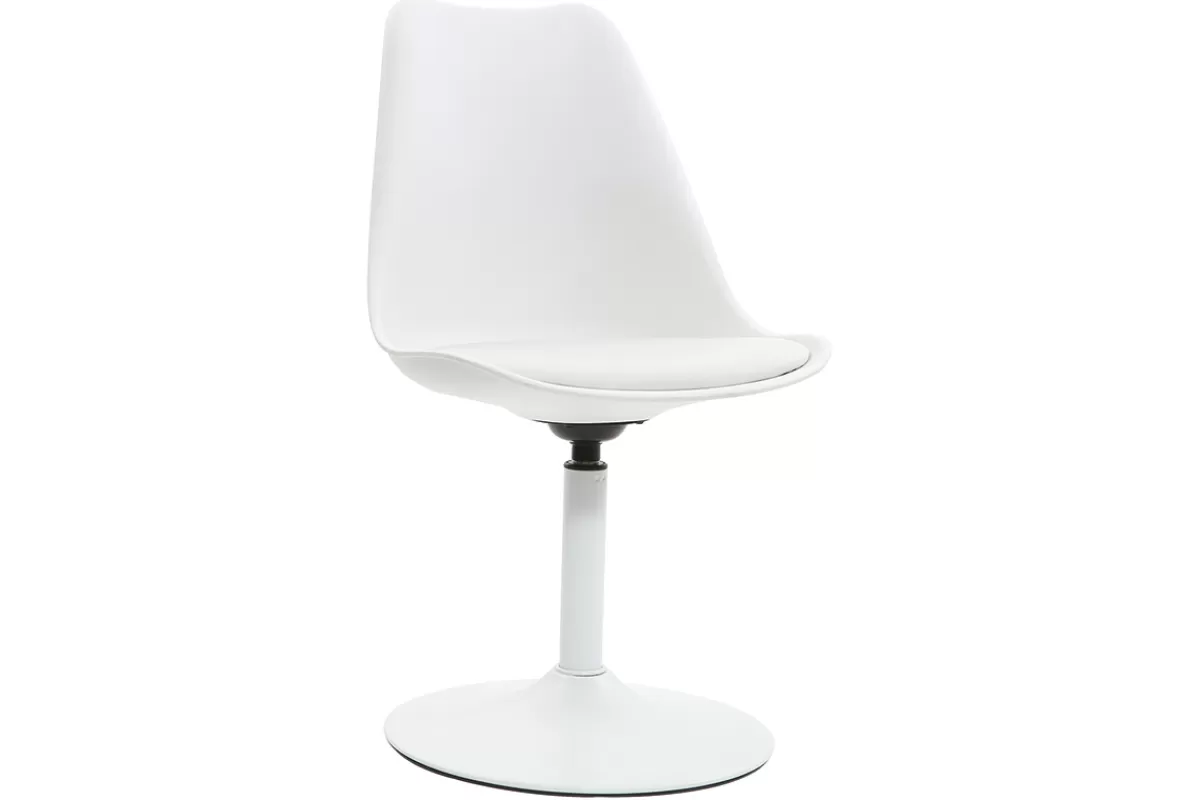 Miliboo Sillas Modernas-Silla blanca mate pivotante STEEVY