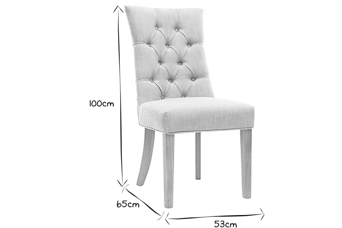 Miliboo Sillas Modernas-Silla de comedor estilo clásico tejido natural patas madera clara VOLTAIRE