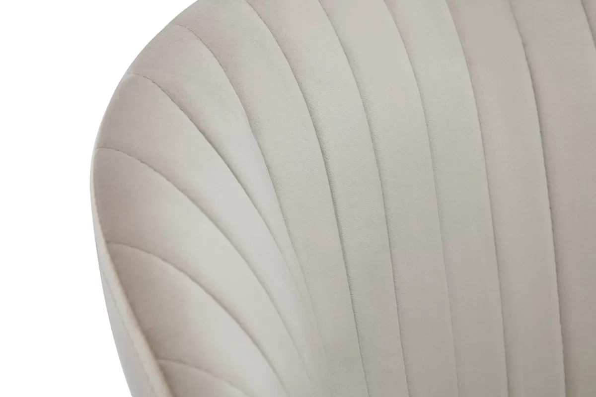 Miliboo Sillas Modernas-Silla de diseño de terciopelo gofrado color topo y metal negro REQUIEM