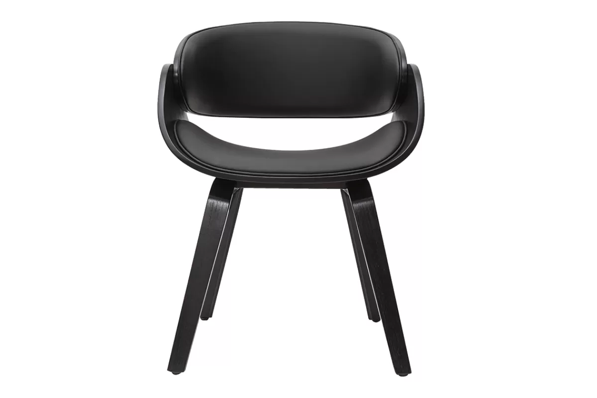 Miliboo Sillas Modernas | Sillas De Madera-Silla de diseño negra BENT