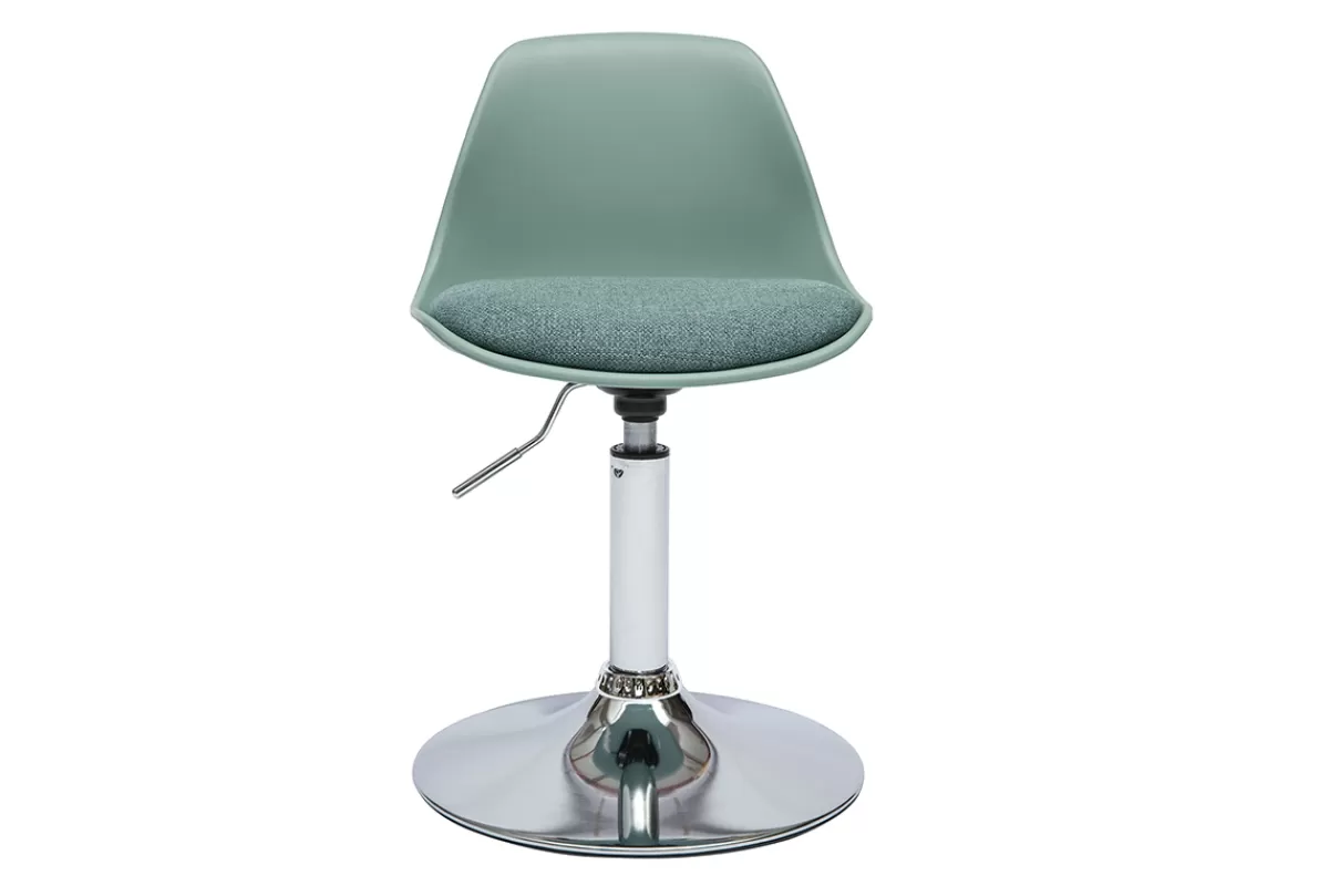 Miliboo Sillón Niño-Silla de oficina infantil diseño verde gris STEEVY