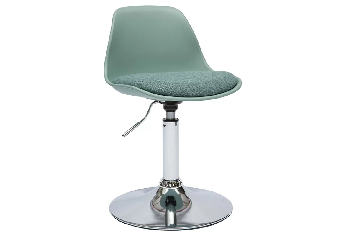 Miliboo Sillón Niño-Silla de oficina infantil diseño verde gris STEEVY