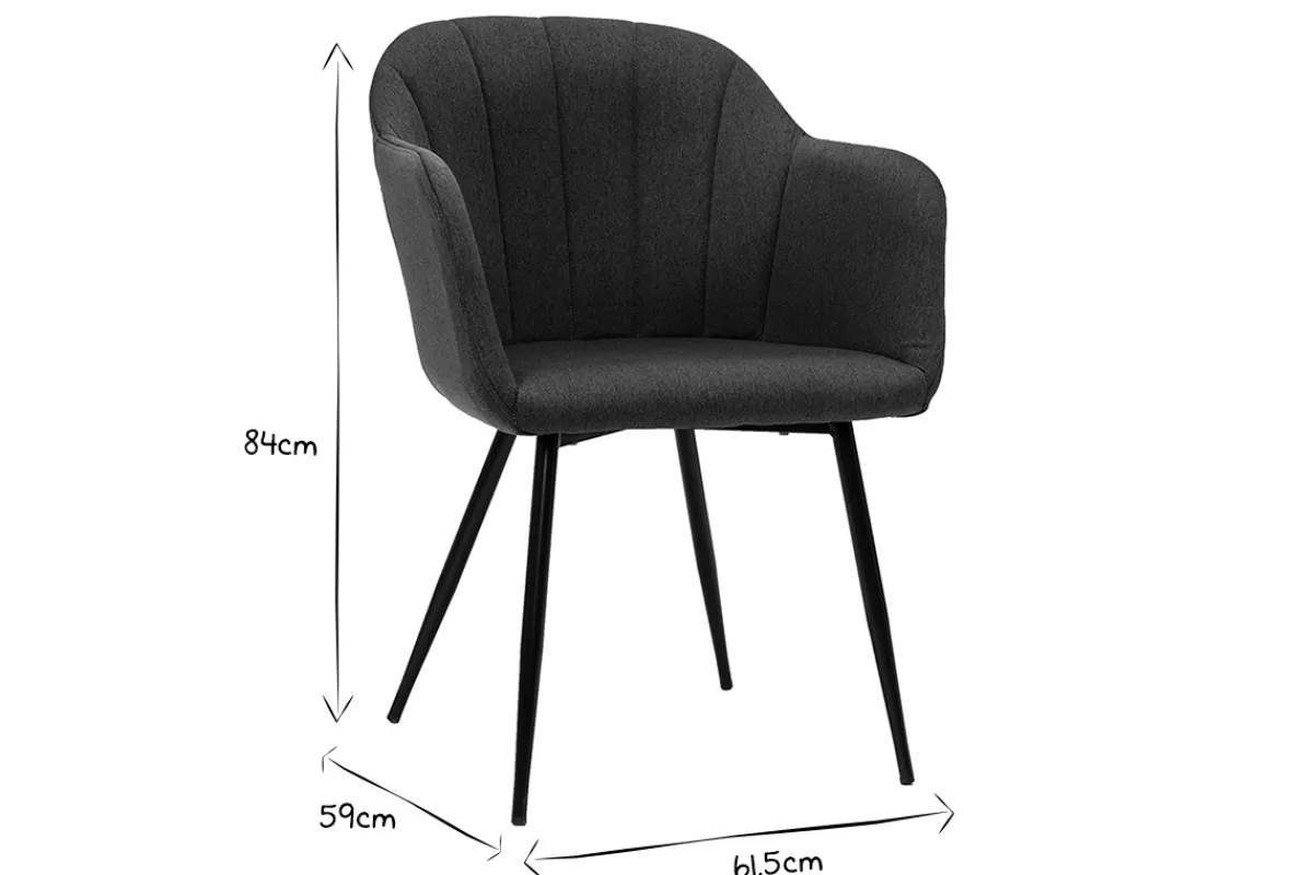 Miliboo Sillas Modernas-Silla diseño de terciopelo verde y patas de metal negro MILLY