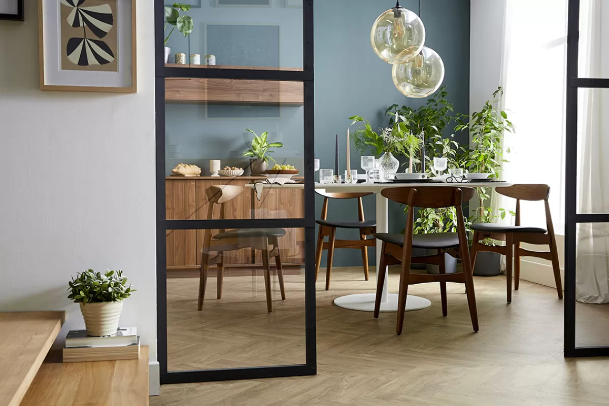 Miliboo Sillas Modernas | Sillas De Madera-Silla madera oscura y PU negro escandinavo japonés (lote de 2) WALFORD