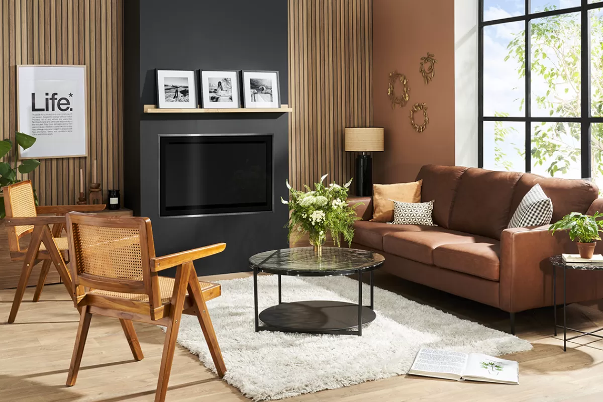 Miliboo Sillas Modernas | Sillas De Madera-Silla vintage de teca maciza y ratán JANNIE