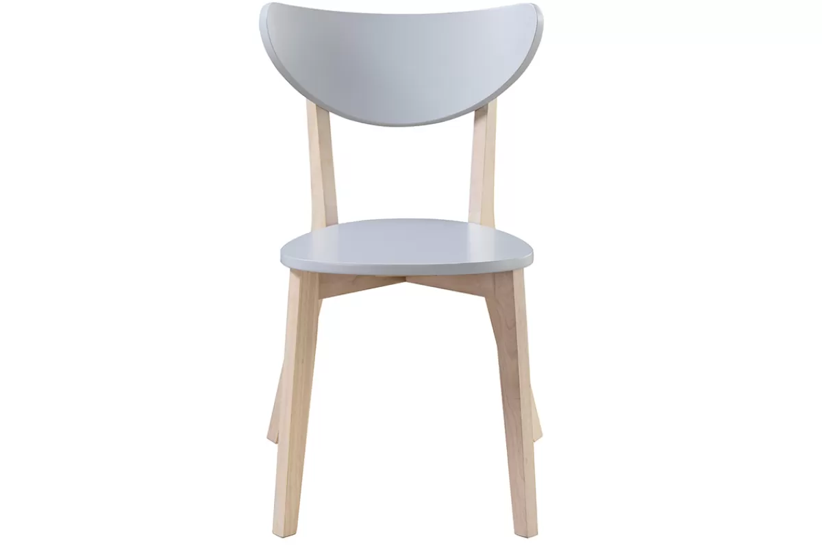 Miliboo Sillas Modernas | Sillas De Madera-Sillas diseño gris patas madera LEENA (lote de 2)