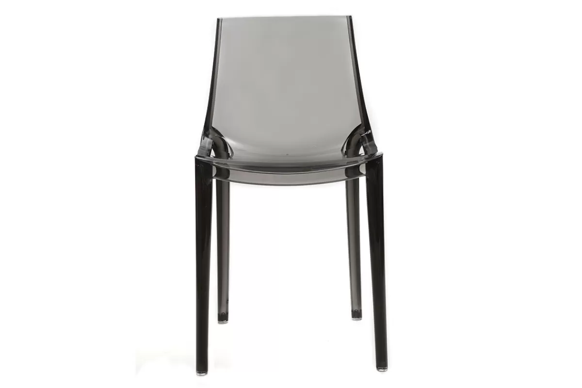 Miliboo Sillas Modernas | Silla De Jardín-Sillas diseño grises ahumado lote de 2 interior / exterior YZEL