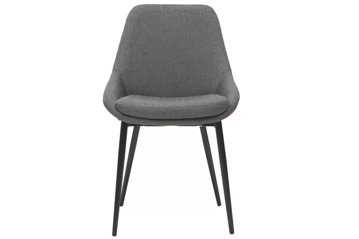 Miliboo Sillas Modernas-Sillas en tejido gris clato (lote de 2) HOLO